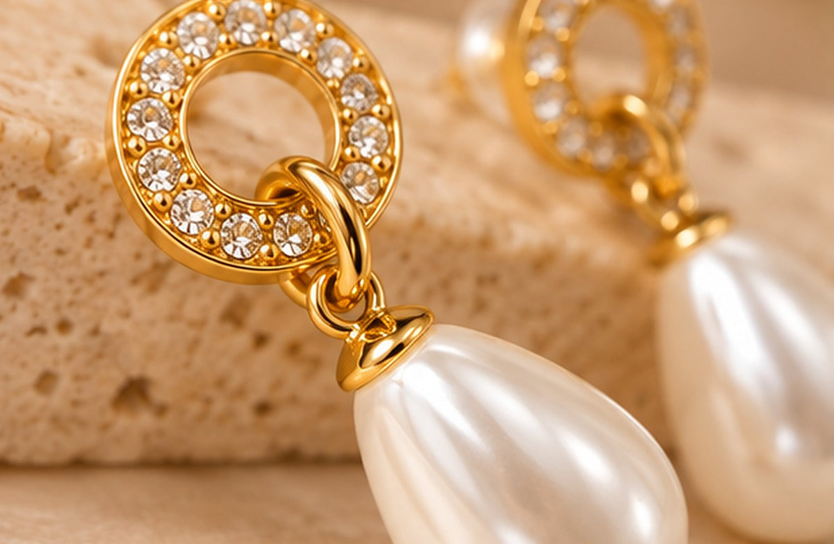 Detalle del aro de brillantes