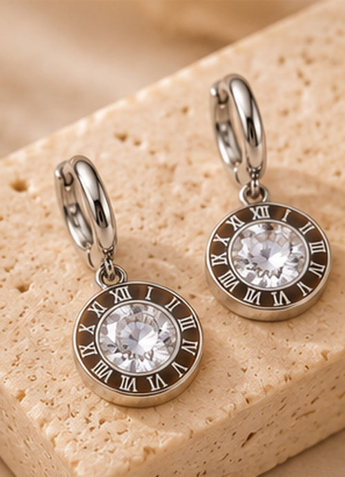 Pendientes Roma plata puestos